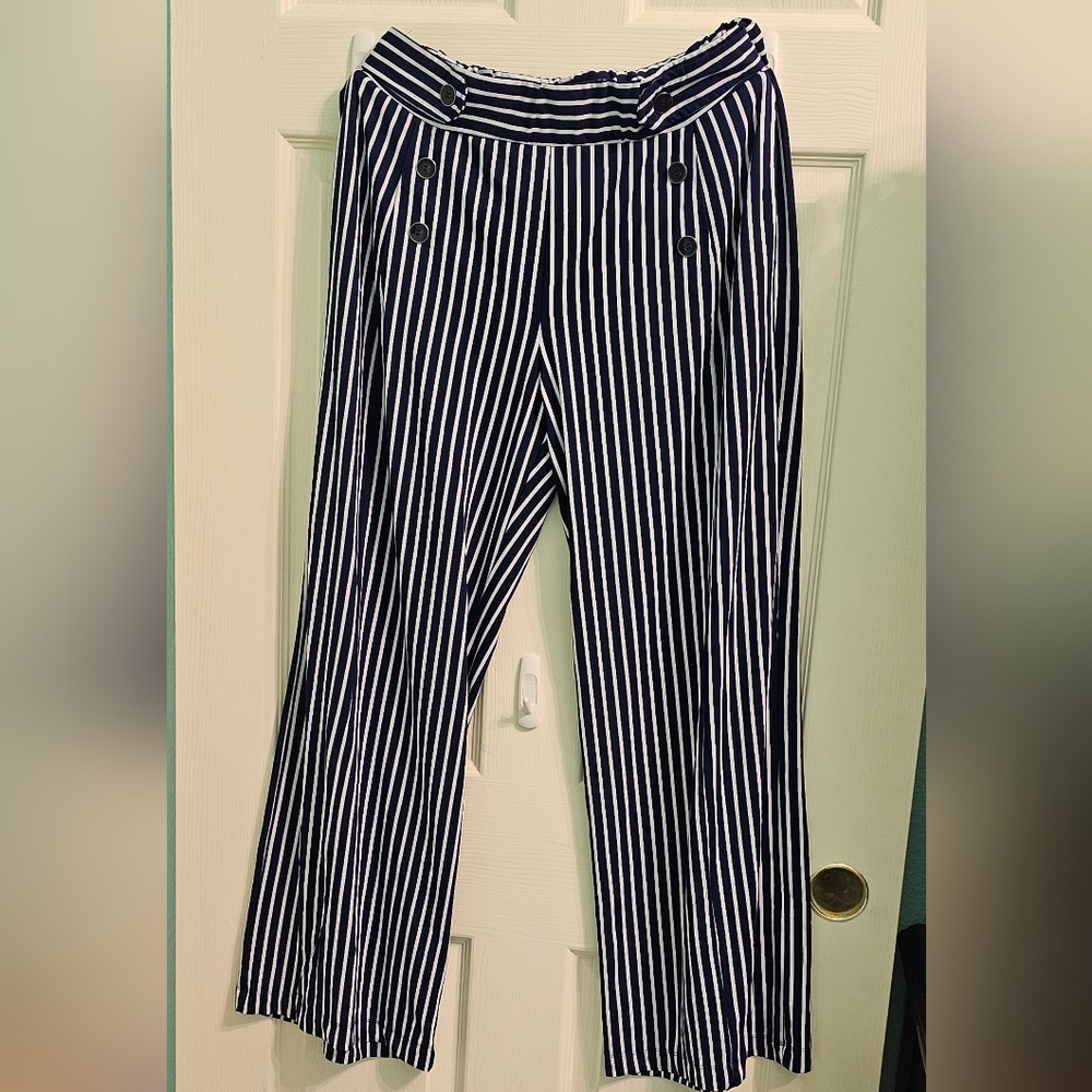 Striped Flare Pants